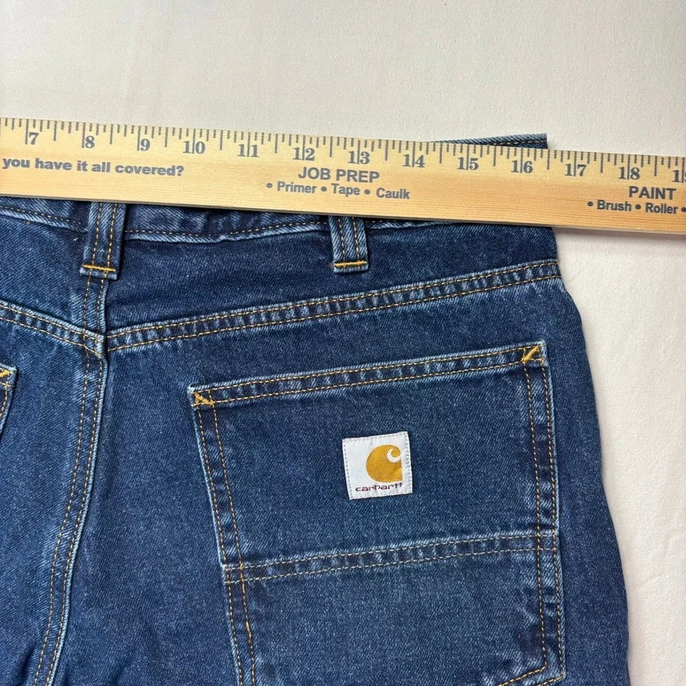 Carhartt Jeans Mens 33x30 Blue Relaxed Fit Straight Leg Denim BD4943-M Workwear